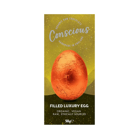 Filled Luxury Easter Egg, Conscious Chocolate - 1 x 50g