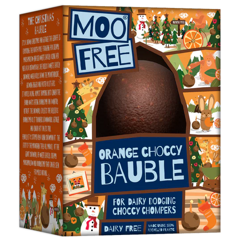 Orange Choccy Bauble - Moo Free (65g)